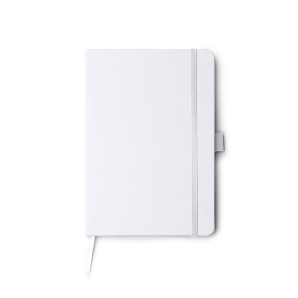 Stamina Marion recycled PU notebook A5 in white, ready for logo printing