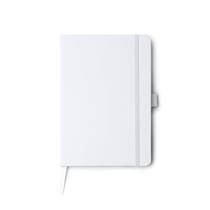 Stamina Marion recycled PU notebook A5 in white, ready for logo printing