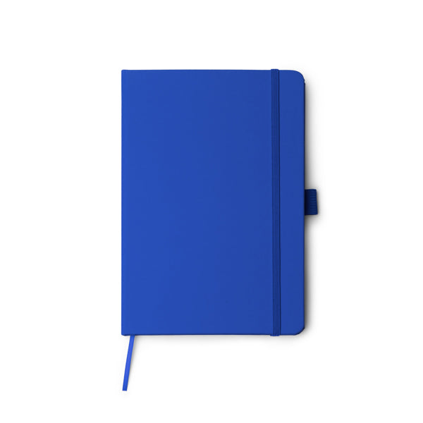 Stamina Marion recycled PU notebook A5 in royal blue, ready for logo printing