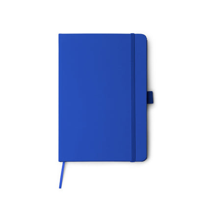 Stamina Marion recycled PU notebook A5 in royal blue, ready for logo printing