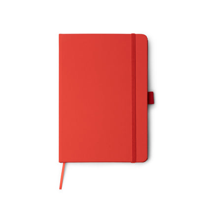 Stamina Marion recycled PU notebook A5 in red, ready for logo printing
