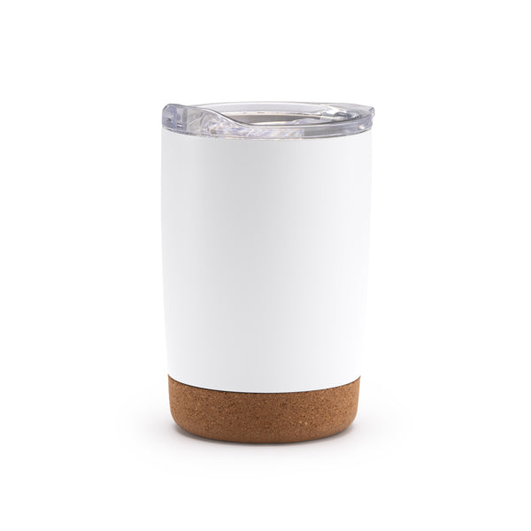 Stamina Kilvex recycled stainless steel cup 380 ml in white, ready for laser engraving