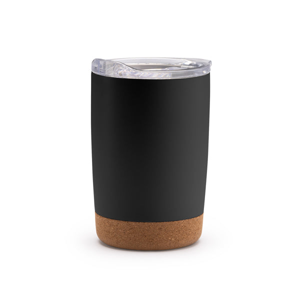 Stamina Kilvex recycled stainless steel cup 380 ml in black, ready for laser engraving