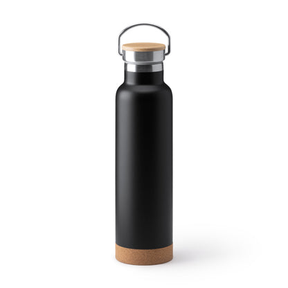 Stamina Vader recycled stainless steel vacuum flask in black, ready for laser engraving