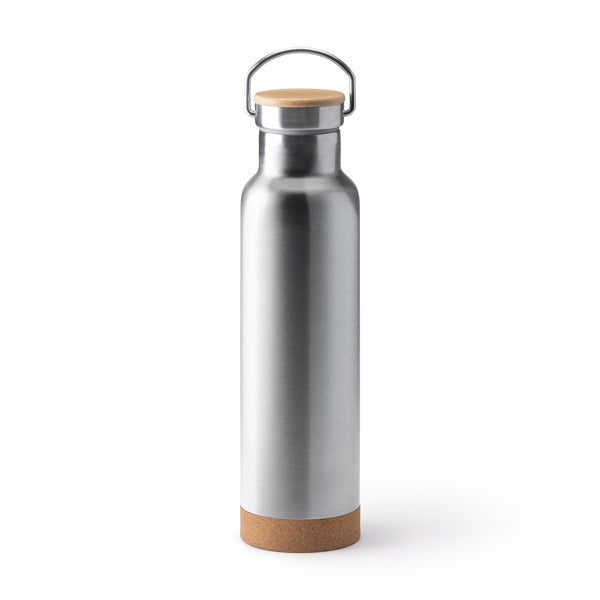 Stamina Vader recycled stainless steel vacuum flask in silver, ready for laser engraving