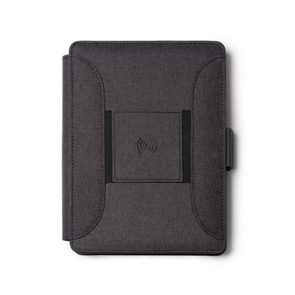 Stamina Samper RPET 300D multifunction A5 folder A5 in black, ready for logo printing