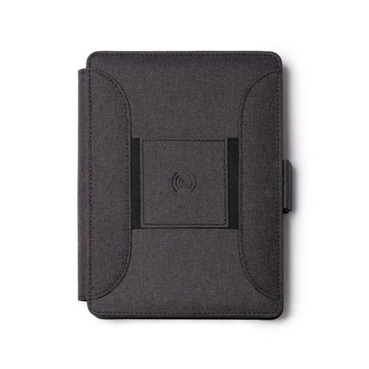 Stamina Samper RPET 300D multifunction A5 folder A5 in black, ready for logo printing