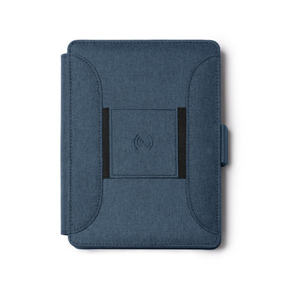 Stamina Samper RPET 300D multifunction A5 folder A5 in heather denim, ready for logo printing