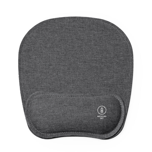 Stamina Drax RPET mouse pad in heather grey, ready for logo printing