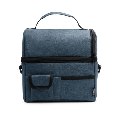 Stamina Kunes RPET cooler bag in heather denim, ready for logo printing