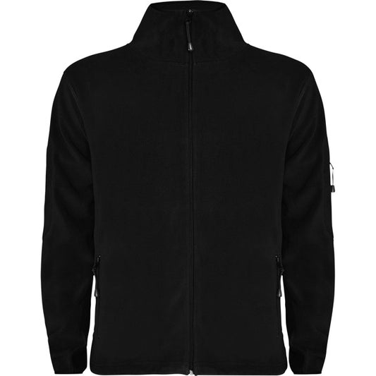 Roly Luciane men's fleece jacket in black, ready for logo printing or embroidery