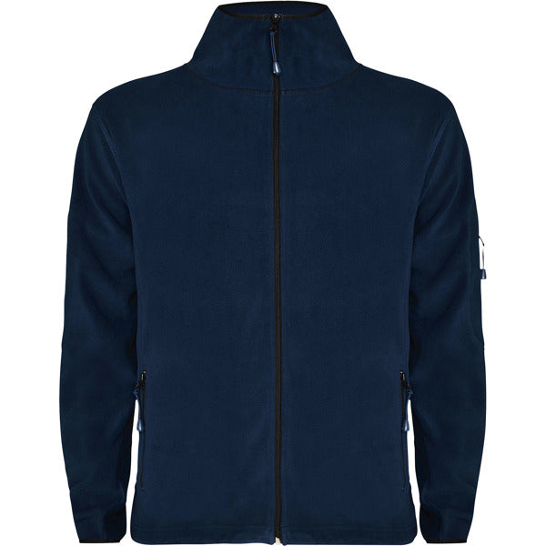 Roly Luciane men's fleece jacket in navy blue, ready for logo printing or embroidery