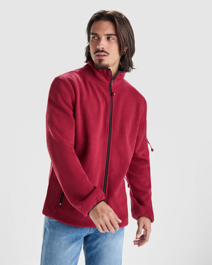Roly Luciane men's fleece jacket in black, alternative view, ready for logo printing or embroidery