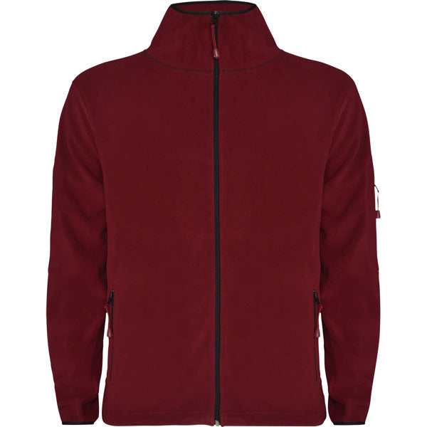 Roly Luciane men's fleece jacket in garnet, ready for logo printing or embroidery