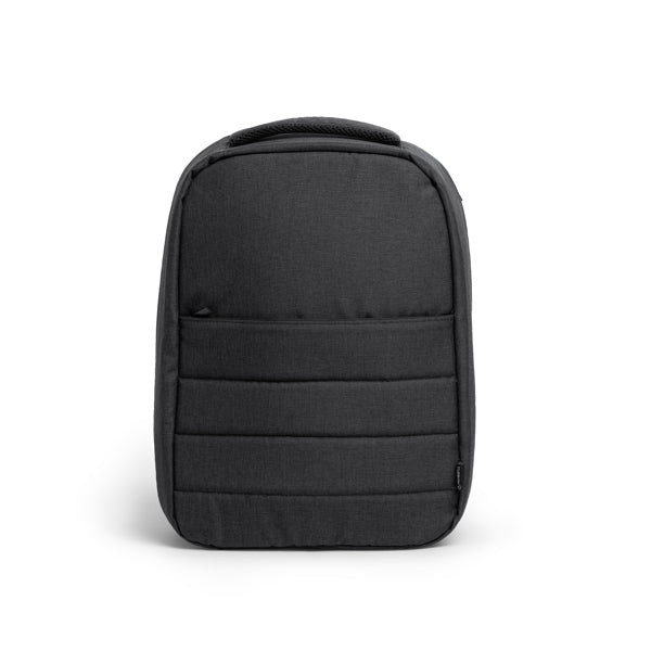 Stamina Norden RPET d anti-theft backpack in black, ready for logo printing