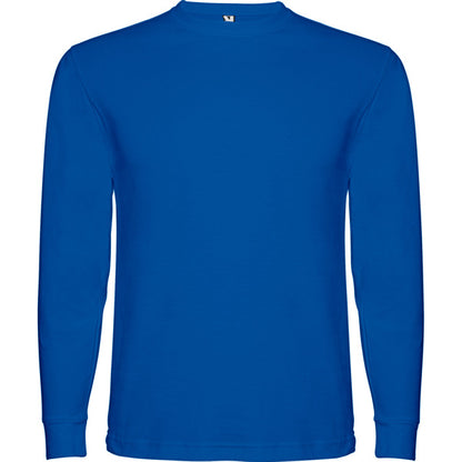 Roly Pointer men's long-sleeve T-shirt in royal blue, ready for logo printing or embroidery