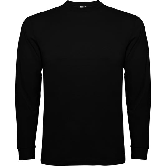 Roly Pointer Child kids' long-sleeve T-shirt in black, ready for logo printing or embroidery