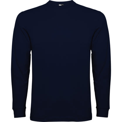 Roly Pointer Child kids' long-sleeve T-shirt in navy blue, ready for logo printing or embroidery