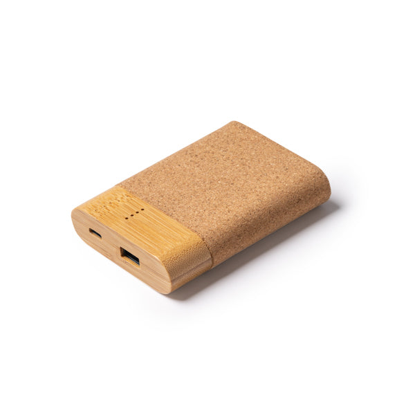 Stamina Kobe bamboo and cork power bank 5000 mAh, ready for laser engraving