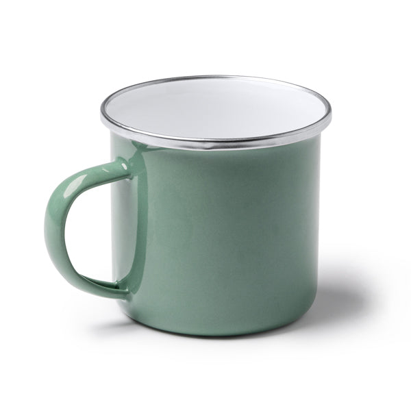Stamina Cardif retro-style enameled metal mug 380 ml, ready for laser engraving