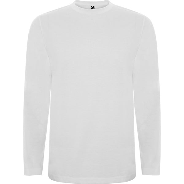 Roly Extreme men's long-sleeve T-shirt in white, ready for logo printing or embroidery
