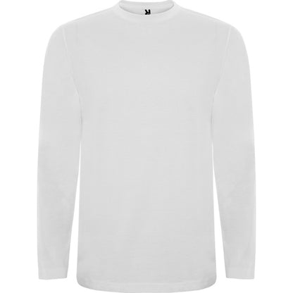 Roly Extreme men's long-sleeve T-shirt in white, ready for logo printing or embroidery