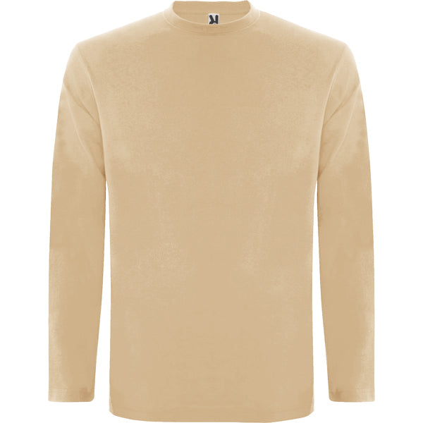 Roly Extreme men's long-sleeve T-shirt in sand, ready for logo printing or embroidery