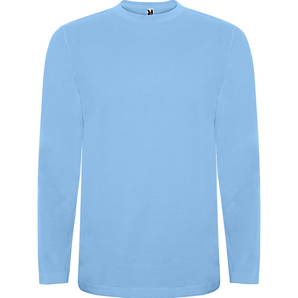 Roly Extreme men's long-sleeve T-shirt in sky blue, ready for logo printing or embroidery