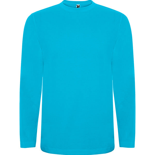 Roly Extreme men's long-sleeve T-shirt in turquoise, ready for logo printing or embroidery