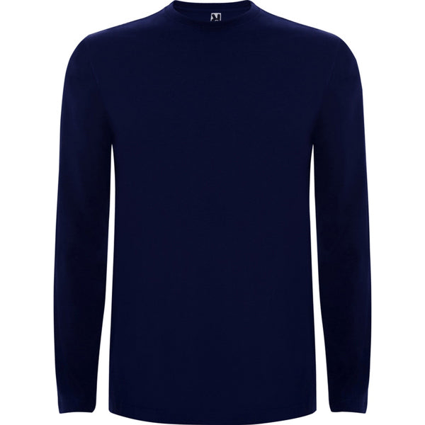 Roly Extreme men's long-sleeve T-shirt in navy blue, ready for logo printing or embroidery