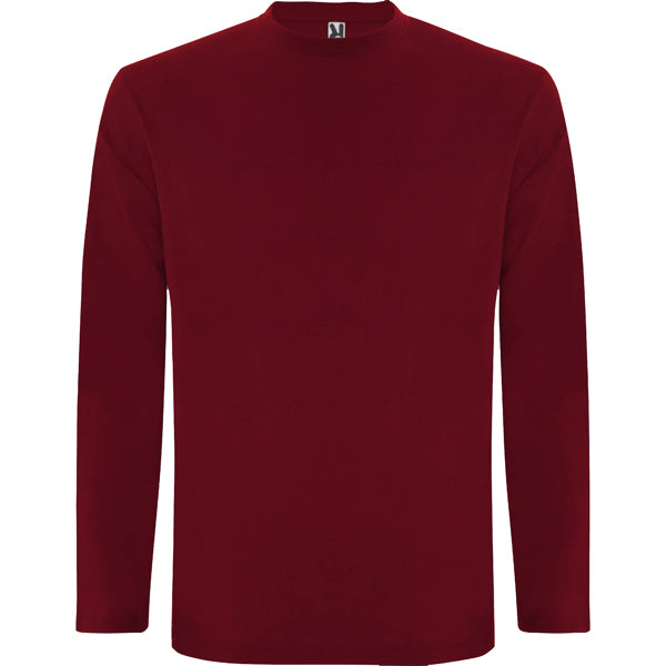 Roly Extreme men's long-sleeve T-shirt in garnet, ready for logo printing or embroidery