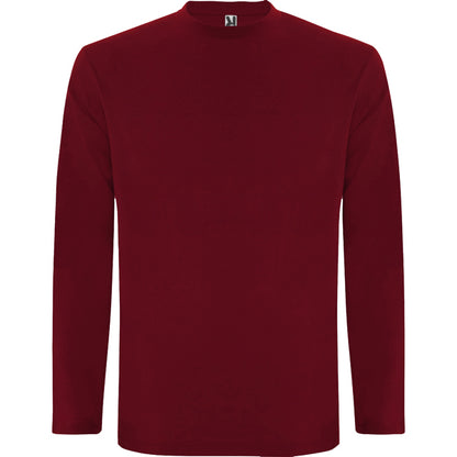 Roly Extreme men's long-sleeve T-shirt in garnet, ready for logo printing or embroidery