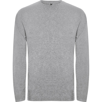 Roly Extreme men's long-sleeve T-shirt in heather grey, ready for logo printing or embroidery