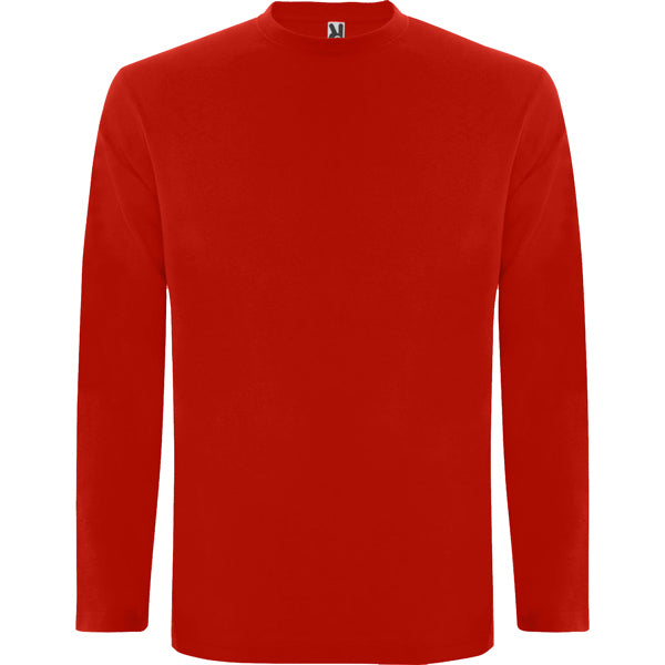 Roly Extreme men's long-sleeve T-shirt in red, ready for logo printing or embroidery