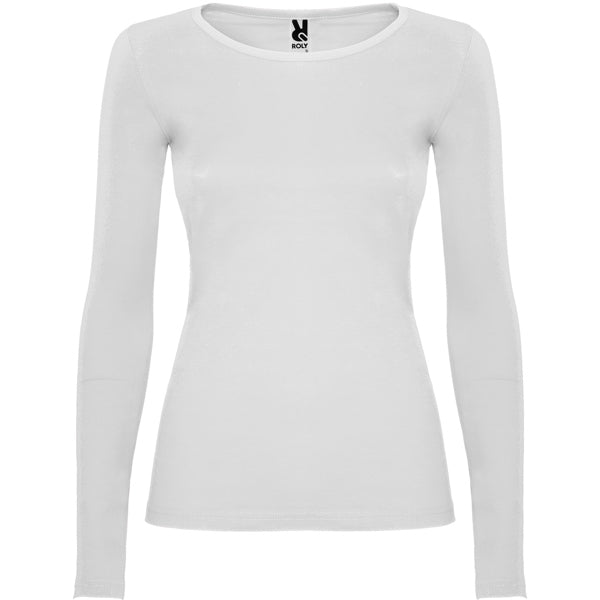 Roly Extreme Woman women's long-sleeve T-shirt in white, ready for logo printing or embroidery