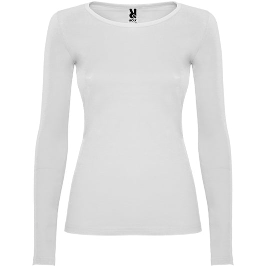 Roly Extreme Woman women's long-sleeve T-shirt in white, ready for logo printing or embroidery