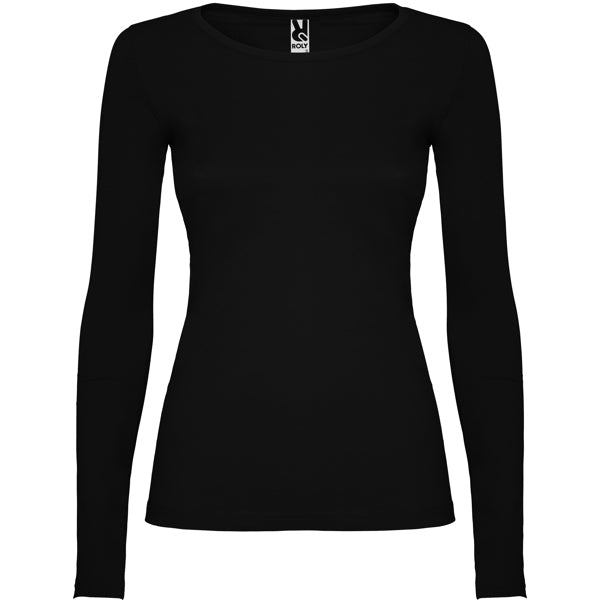 Roly Extreme Woman women's long-sleeve T-shirt in black, ready for logo printing or embroidery