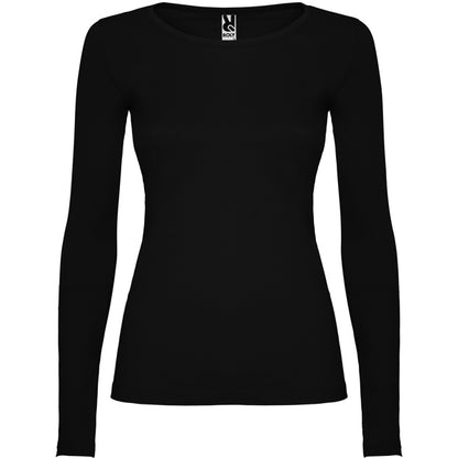 Roly Extreme Woman women's long-sleeve T-shirt in black, ready for logo printing or embroidery