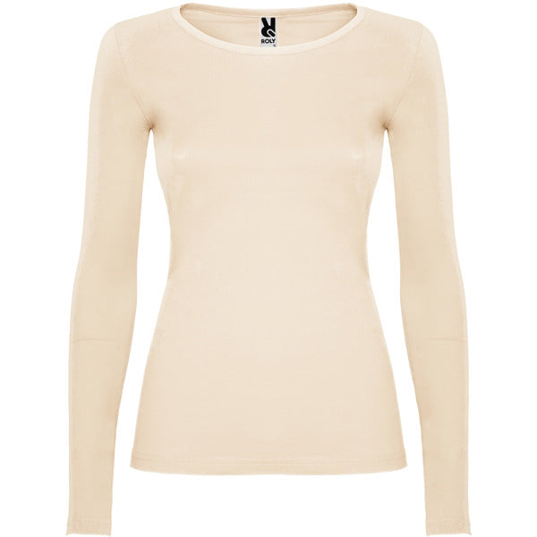 Roly Extreme Woman women's long-sleeve T-shirt in sand, ready for logo printing or embroidery
