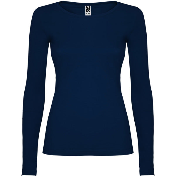 Roly Extreme Woman women's long-sleeve T-shirt in navy blue, ready for logo printing or embroidery