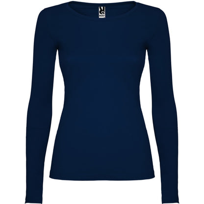 Roly Extreme Woman women's long-sleeve T-shirt in navy blue, ready for logo printing or embroidery