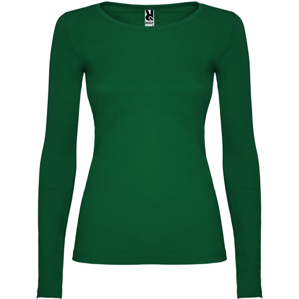 Roly Extreme Woman women's long-sleeve T-shirt in bottle green, ready for logo printing or embroidery