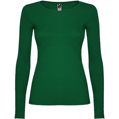 Roly Extreme Woman women's long-sleeve T-shirt in bottle green, ready for logo printing or embroidery