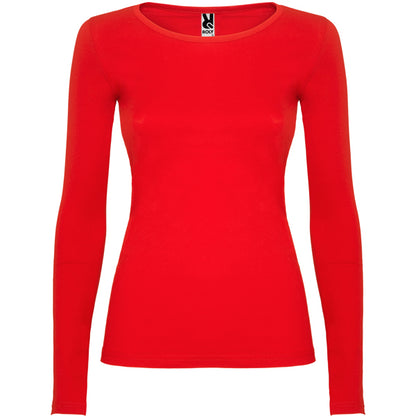 Roly Extreme Woman women's long-sleeve T-shirt in red, ready for logo printing or embroidery