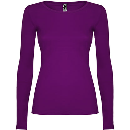 Roly Extreme Woman women's long-sleeve T-shirt in purple, ready for logo printing or embroidery