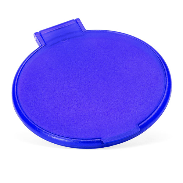 Stamina Glaze plastic compact mirror in royal blue, ready for logo printing