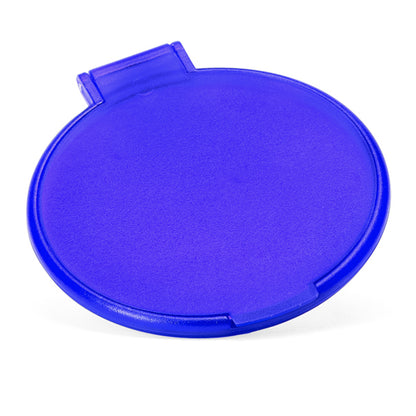 Stamina Glaze plastic compact mirror in royal blue, ready for logo printing