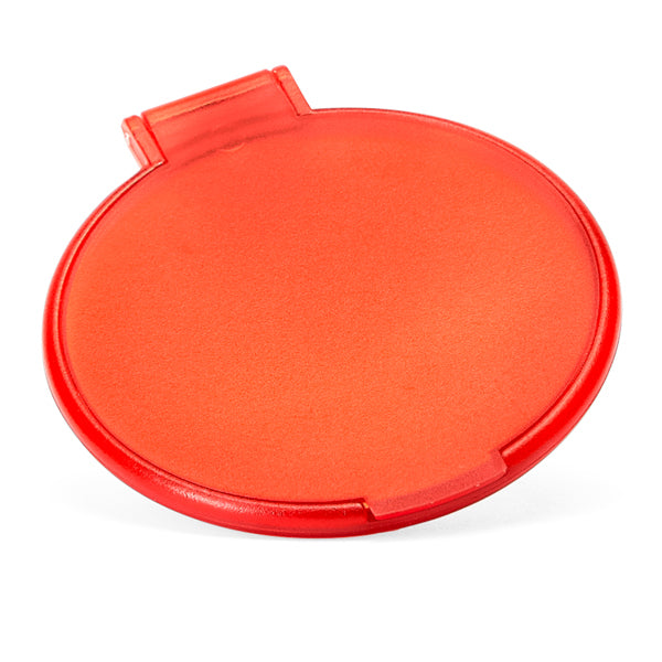 Stamina Glaze plastic compact mirror in red, ready for logo printing
