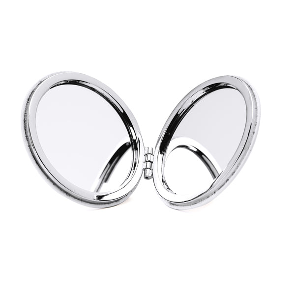 Stamina Liner PU and plastic compact mirror in white, ready for logo printing