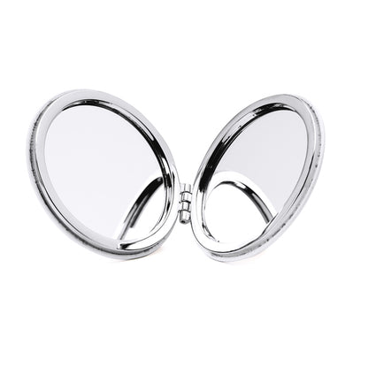 Stamina Liner PU and plastic compact mirror in white, ready for logo printing